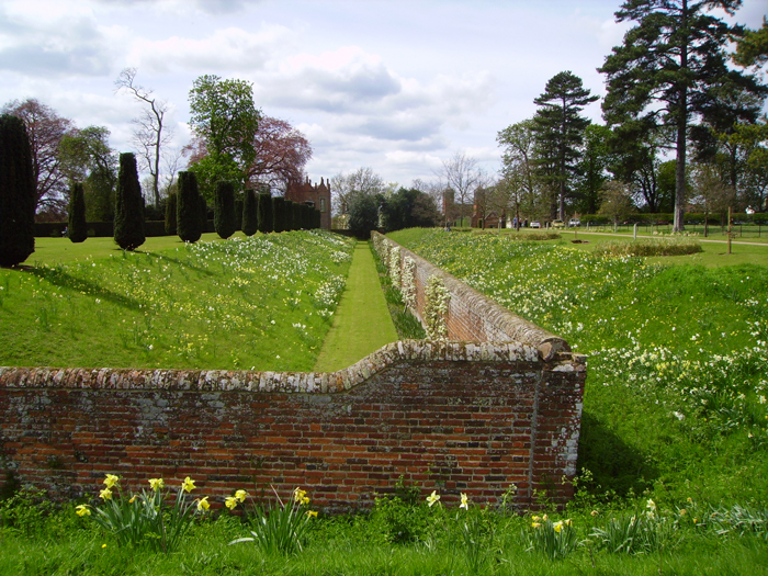 Traditional Ha Ha Wall in a large park area 