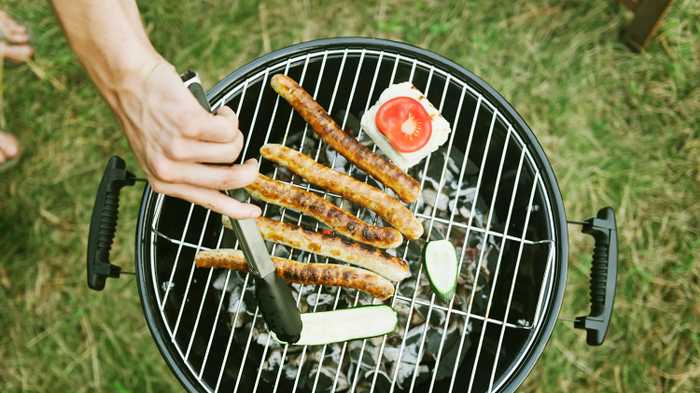 barbecue with sausages