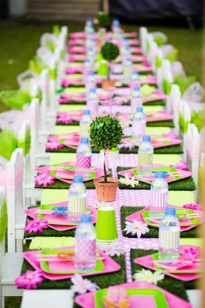 colorful table decor