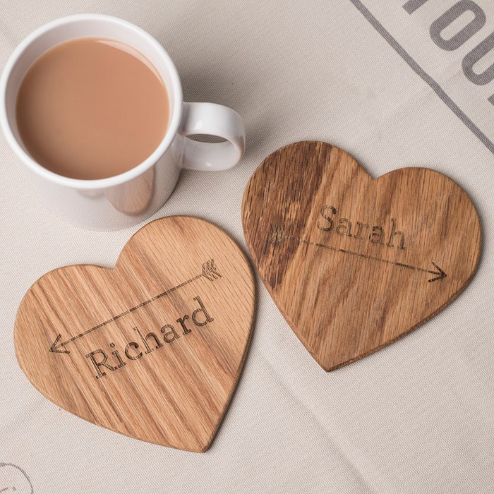 coffee cup with personalized place mats