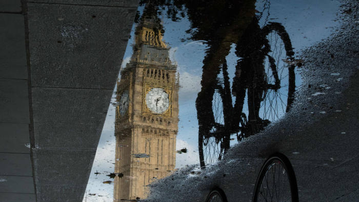 big ben reflection in water