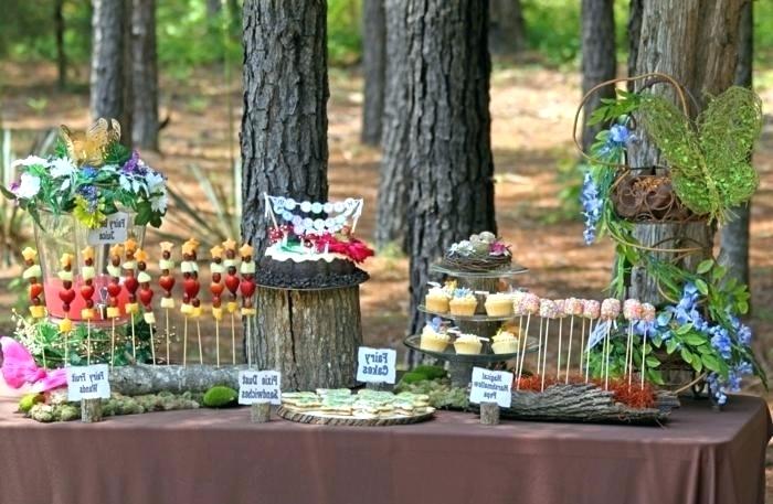 forest themed party buffet