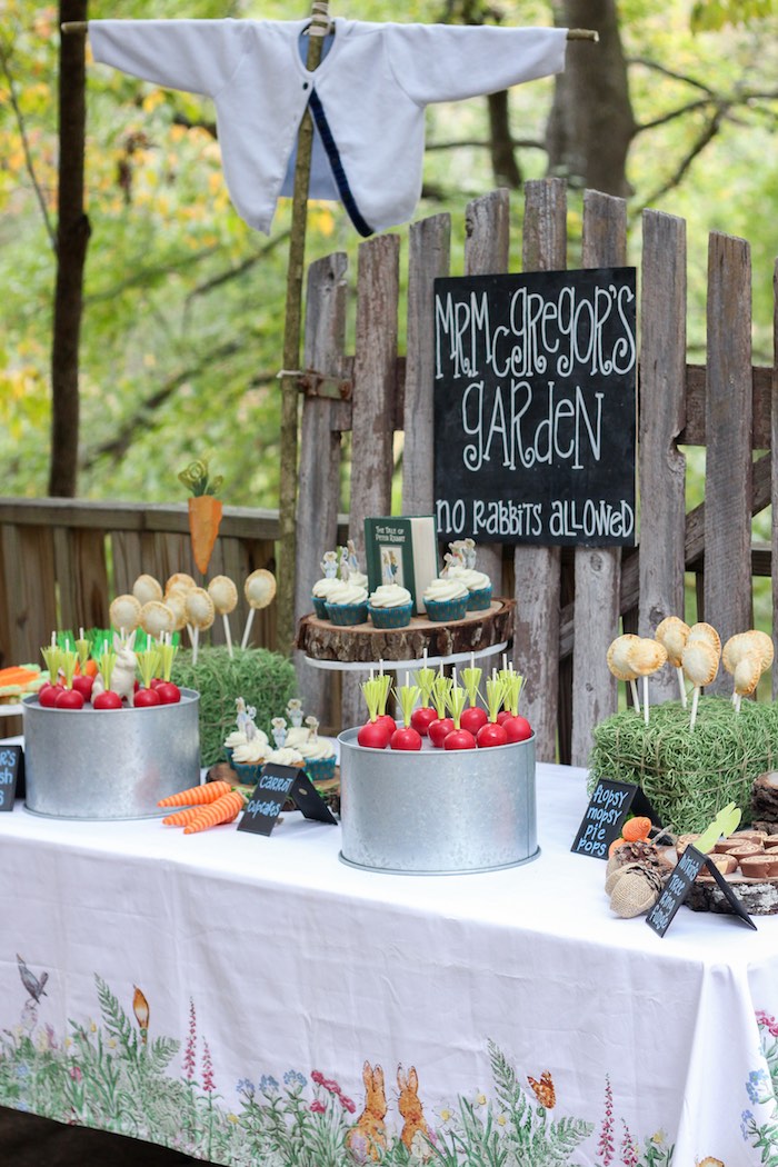 birthday party garden buffet