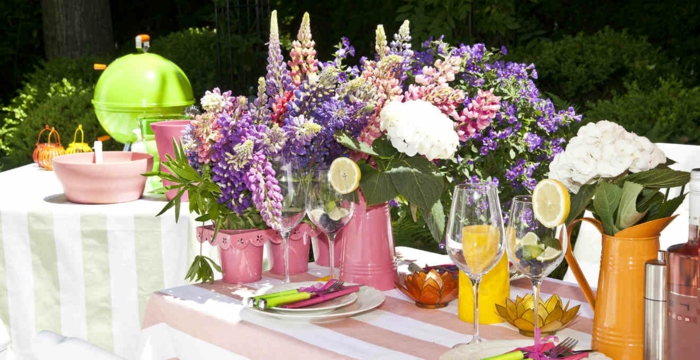 flowers on table