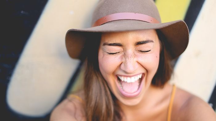 woman smiling