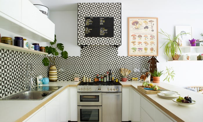 kitchen interior with prints