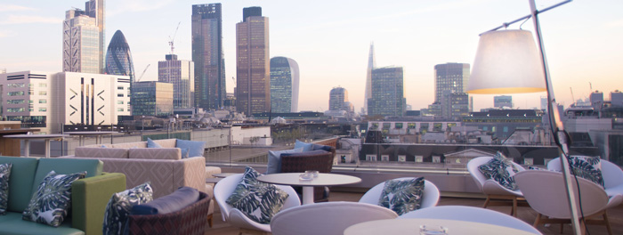London skyline best view terrace restaurant