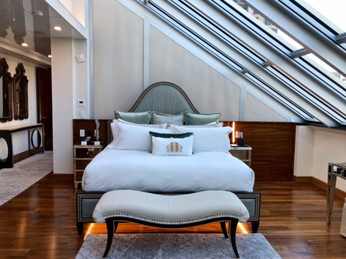 Le Mount Stephen Montreal luxury hotel interior light airy bedroom