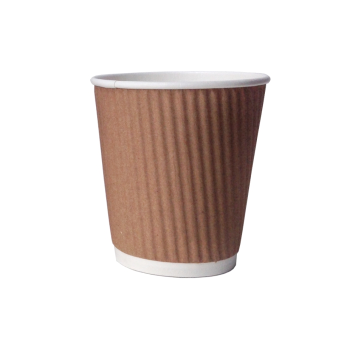 brown Styrofoam coffee cup