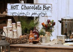Wedding hot drinks bar ideas