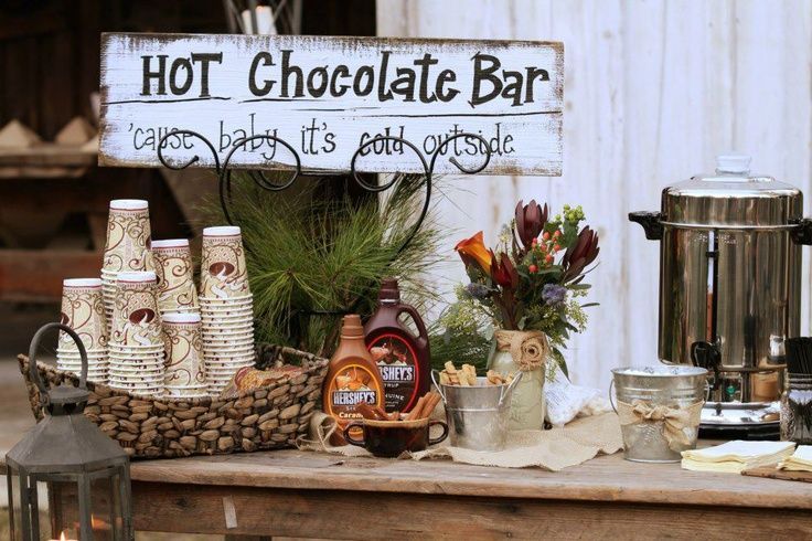 Wedding hot drinks bar ideas