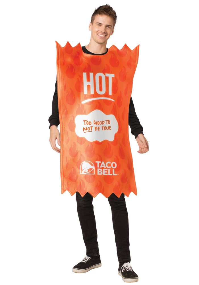 Man with a Hot Sauce Halloween costume 