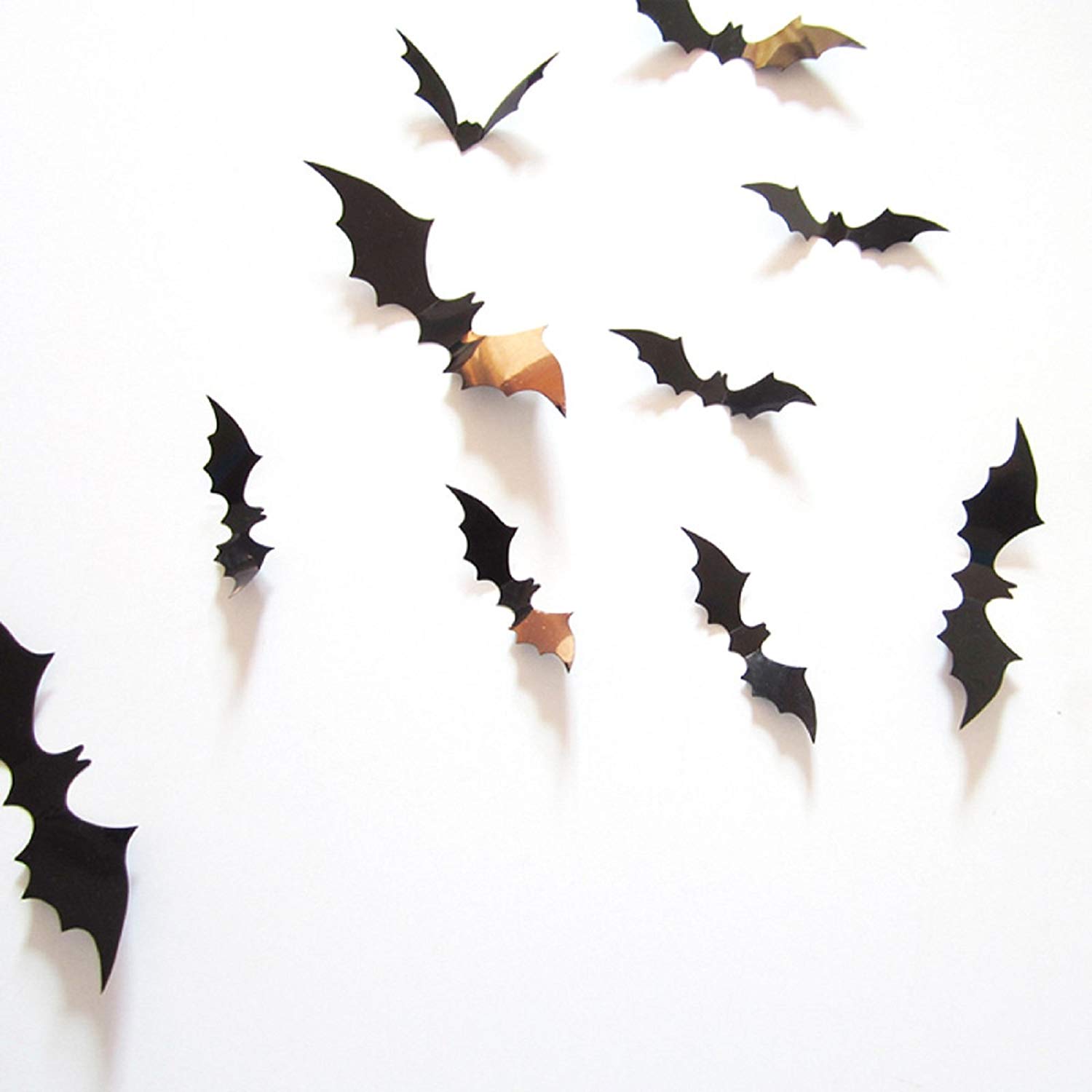 3D Halloween Bat Wall Stickers on a white wall