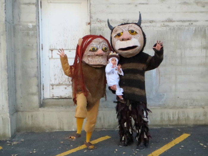 The Wild Things Halloween family costume ideas family of three