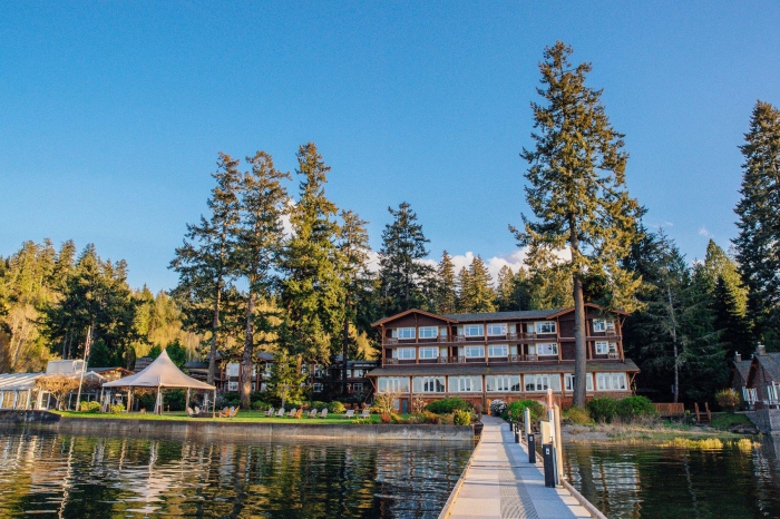  Alderbrook Resort & Spa outside lake view forest and garden area