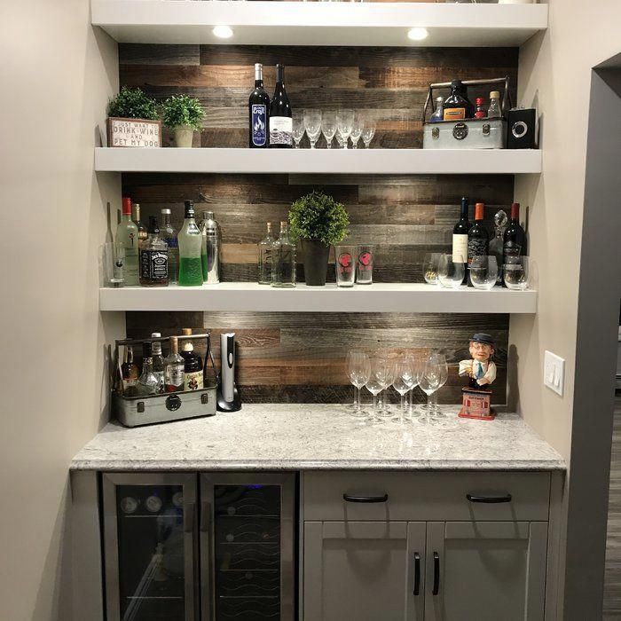 basement kitchen open shelves 