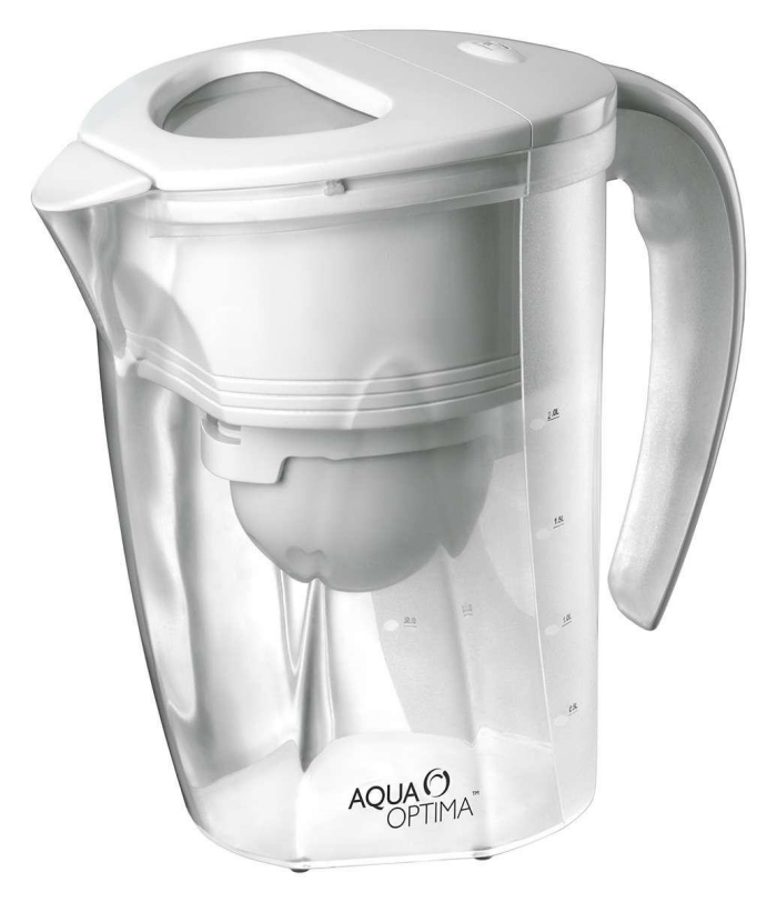 Water filter jug white lid white background transparent 