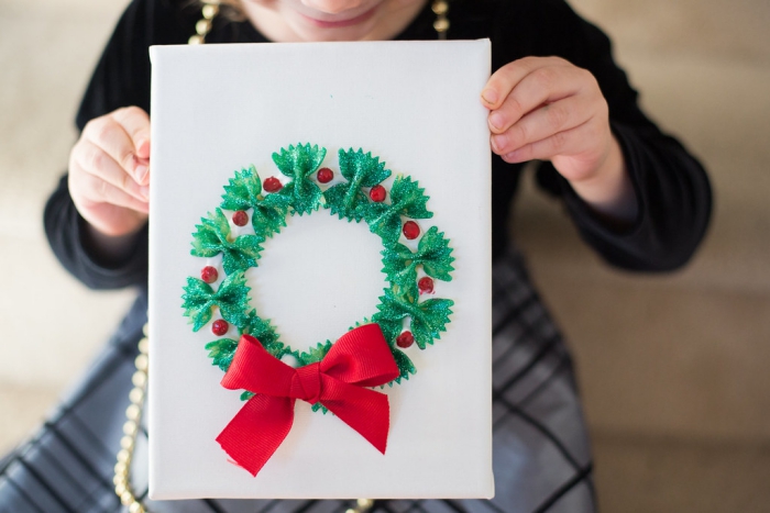 DIY Christmas cards from pasta ideas