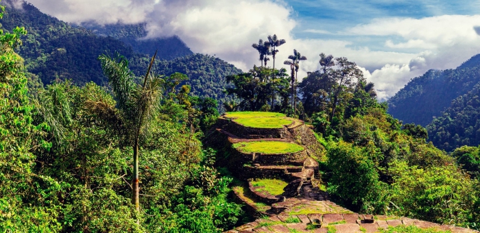 Panoramic view lost city ciudad perdida from above