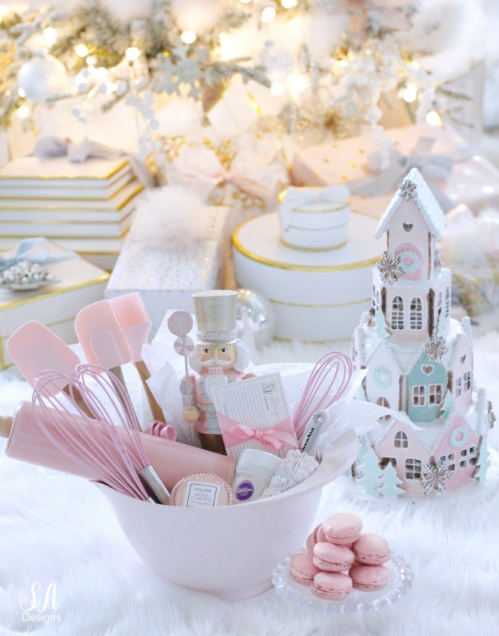 pretty pink kitchen utensils set fairytale theme the nutcracker white christmas tree