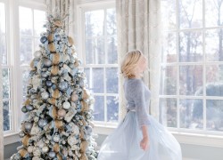 Romantic Blue Christmas decor ideas