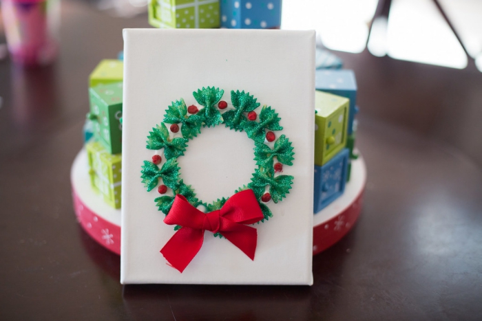 christmas cards from Pasta Bows inspiration wreath