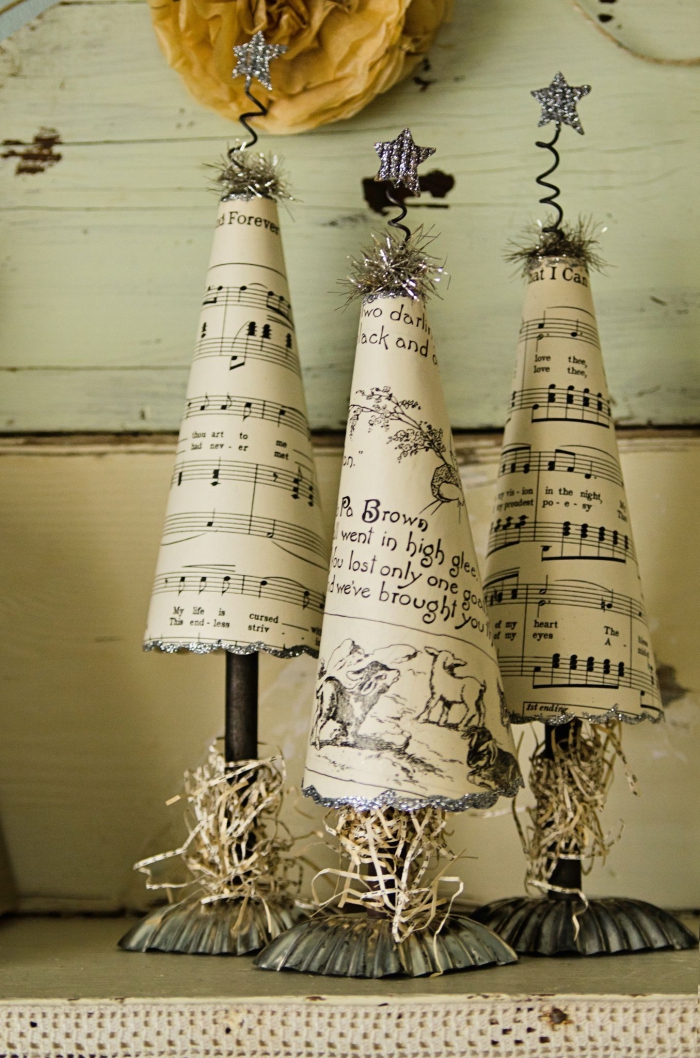 vintage music sheets simple table pieces