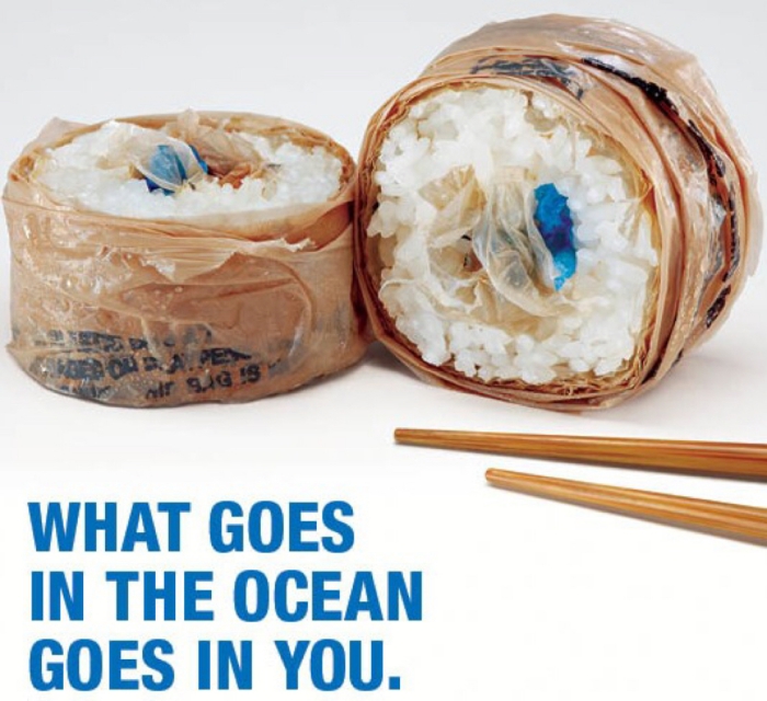 Sushi made of plastic 