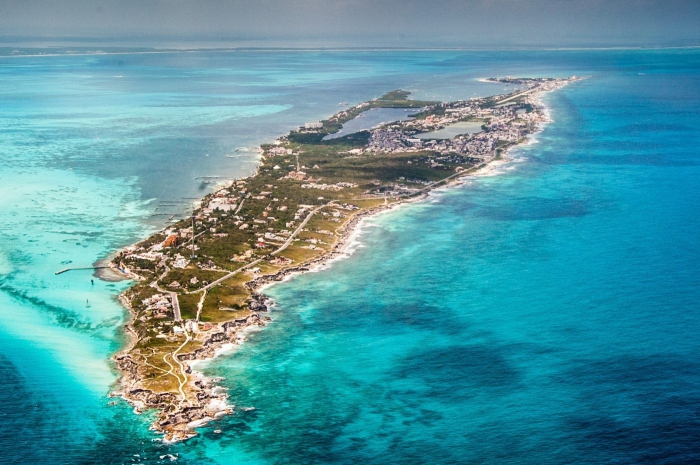 Isla Mujeres Things Mexico picture from above island blue water