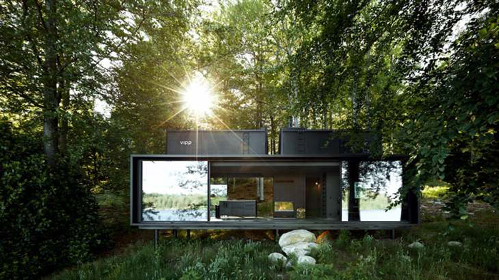 modern luxurious tiny home in the woods