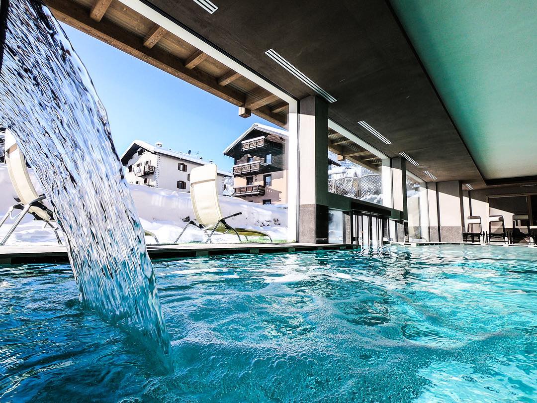 Spa center in Livigno pool winter relax hotel 