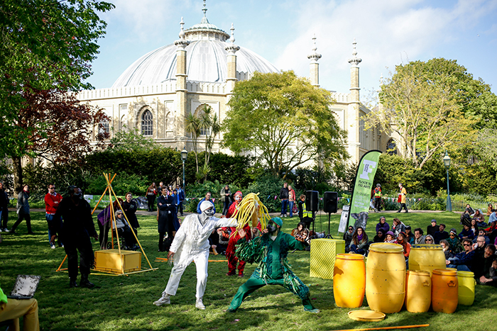 Brighton Art Festival Outdoor performances green field play