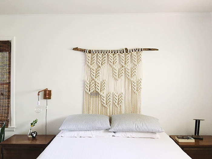 Cool DIY Headboard Ideas Macrame Textile Bedroom Decor