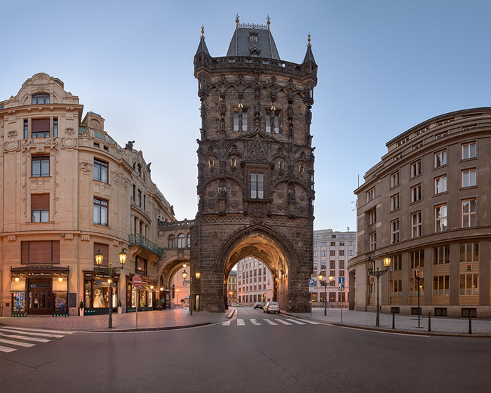 Prague Architecture Powder Tower evening Prague buildings