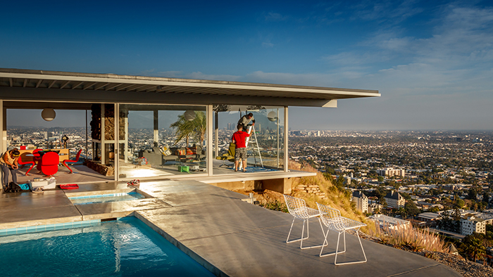 Stahl House Home view outdoor pool repair works modern interior