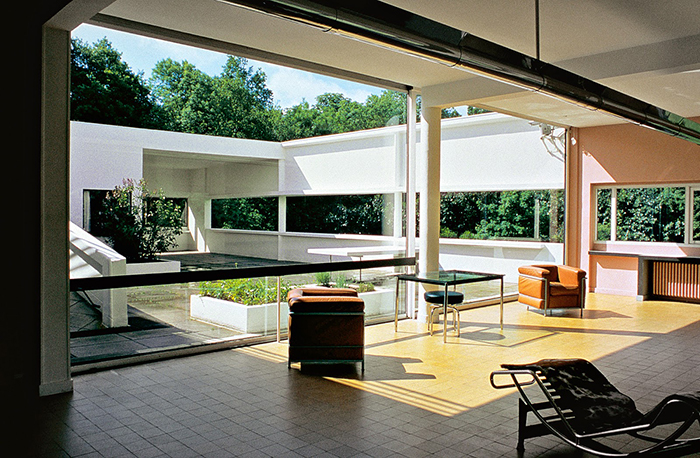 Mid century modern interior villa savoye modern furniture 