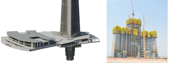 model of Jeddah Tower building materials construction design