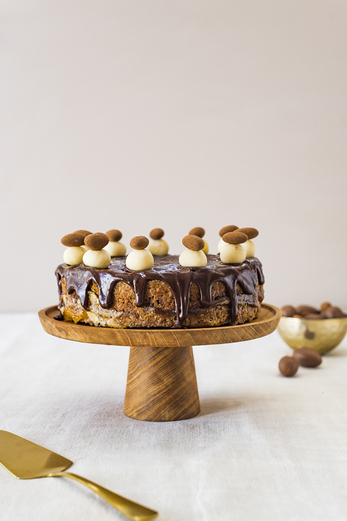 Easter traditional food Easter Simnel Cake chocolate cover