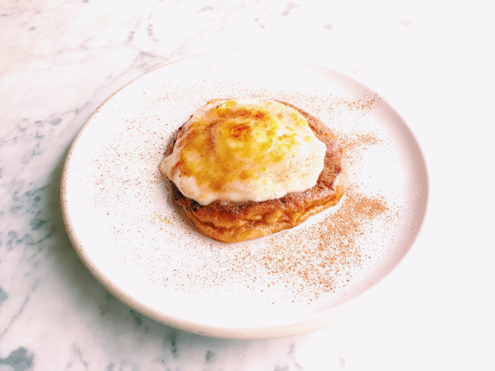 Traditional European Foods for Easter Spanish Torrija with ice cream and cinnamon