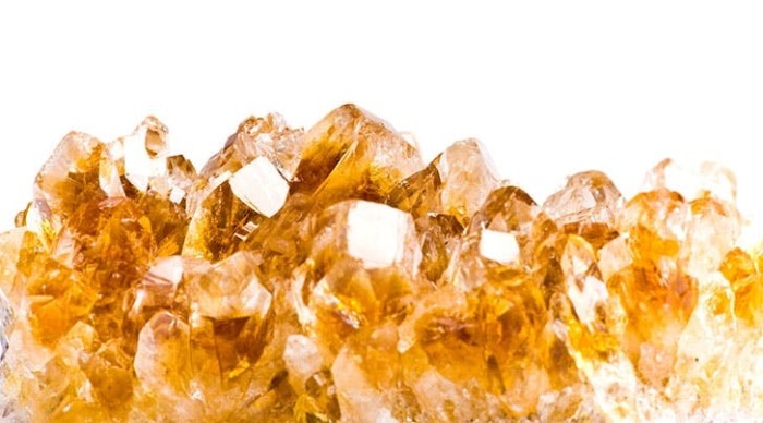 citrine crystal yellow brown white raw crystal