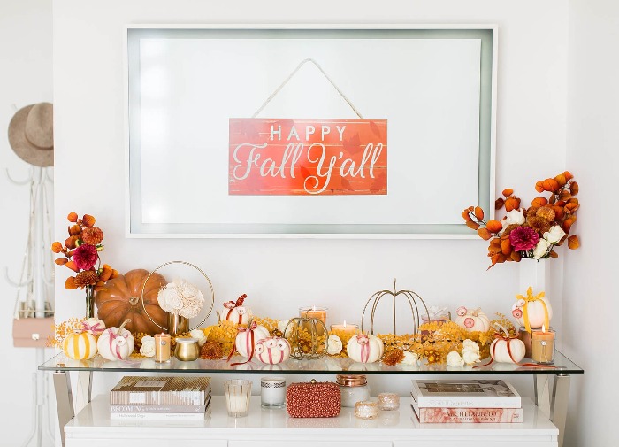 happy fall sign seasonal home interior decor