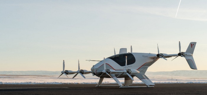 Airbus Vahana outdoors flying car model
