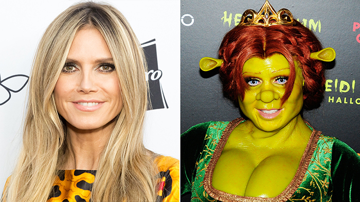 Queens of Halloween Heidi Klum Fiona Halloween costume comparison pictures