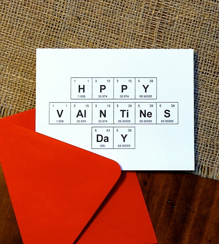 fun card for St. Valentine's day with a message in a red envelope