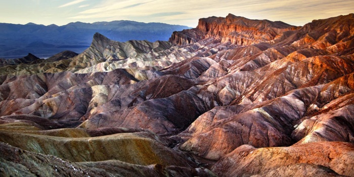 death valley gray and brown rocks in a valley