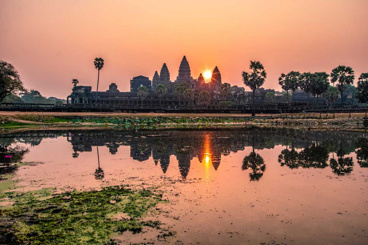 ankorwat welcoming spring with sunrise landscape photo