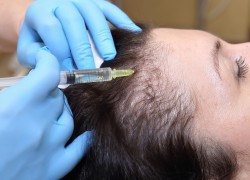 Anti hair loss injection in clinic