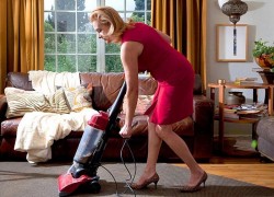 Woman-vacuuming