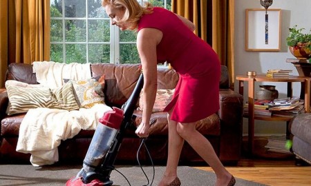 Woman-vacuuming