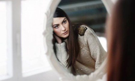 woman in mirror